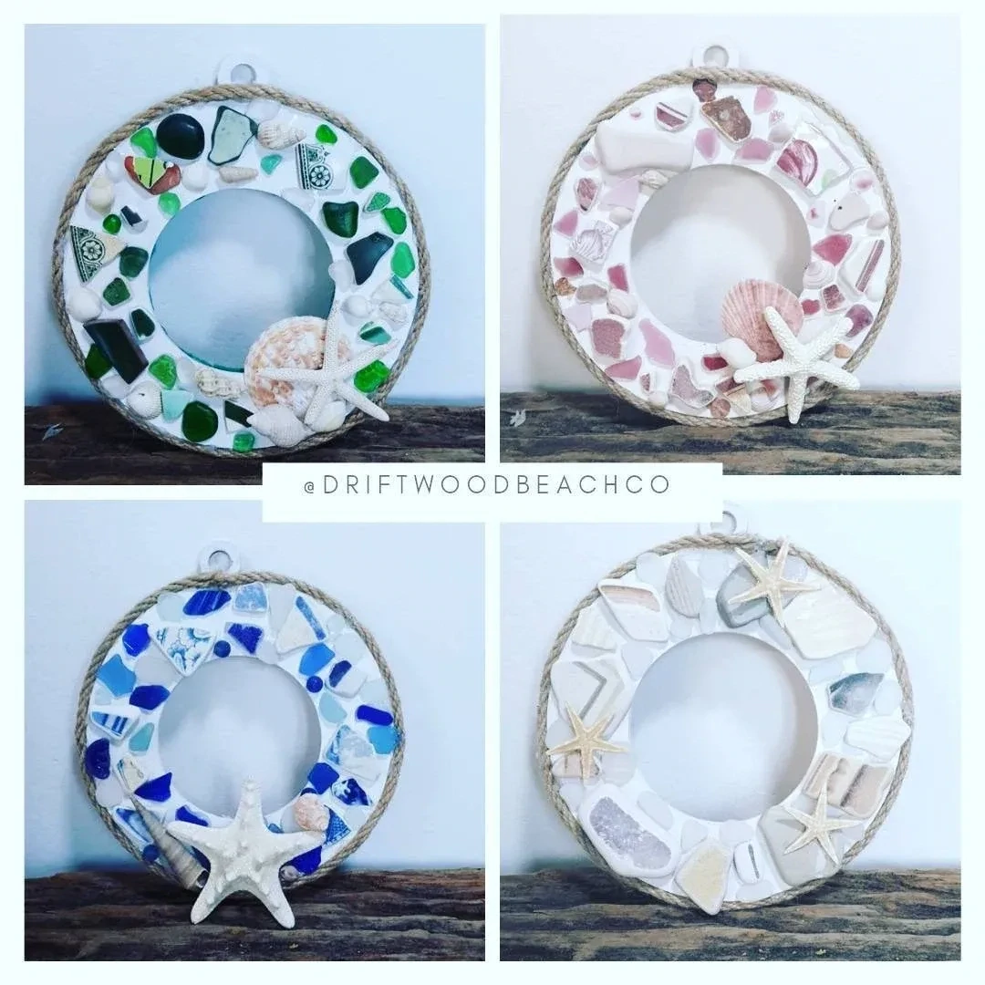 Beach Pottery Wreath