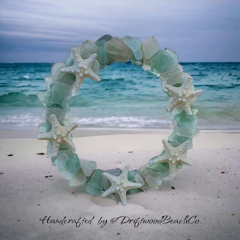 Sea glass & Starfish Wreath
