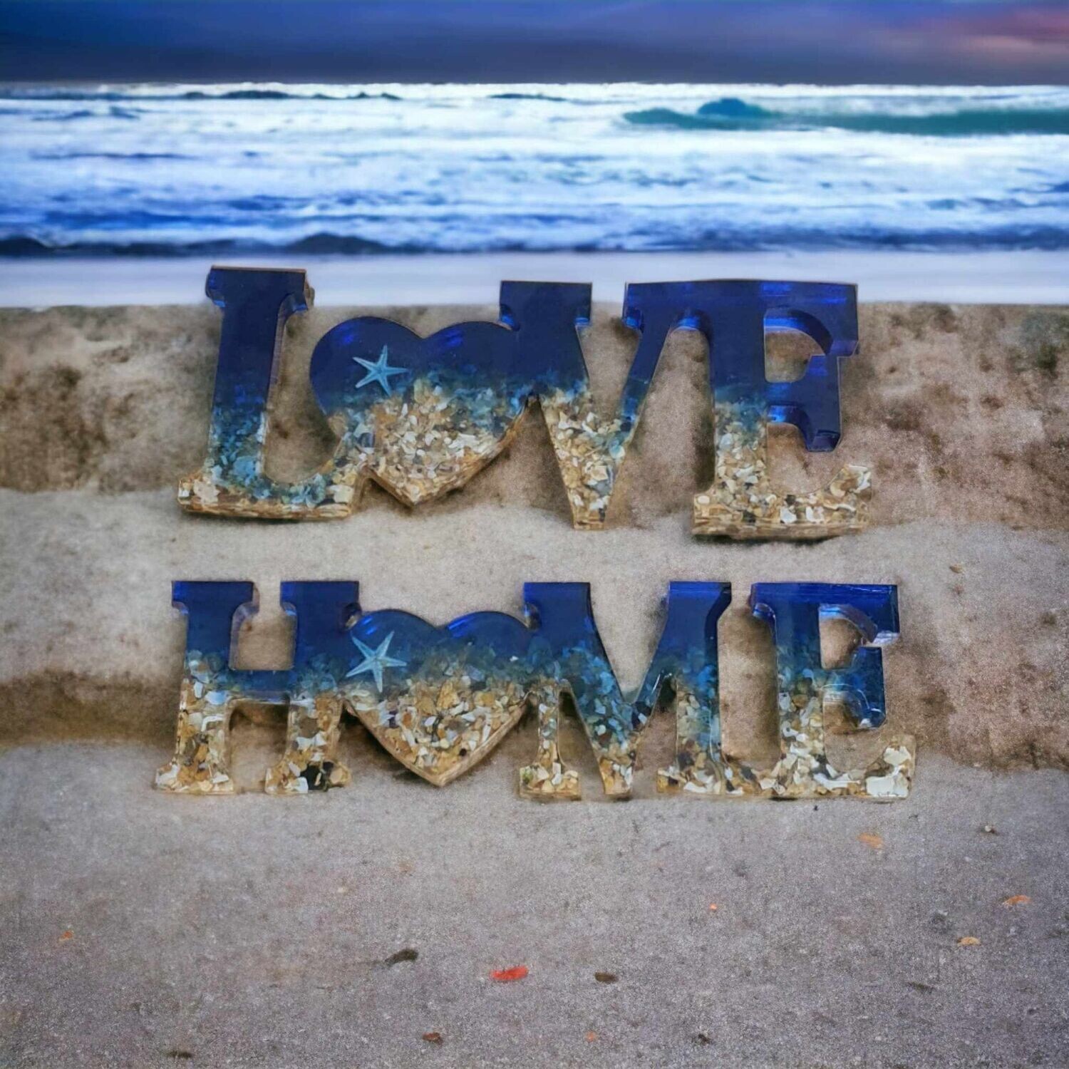 Free Standing Beach Style Resin Sign