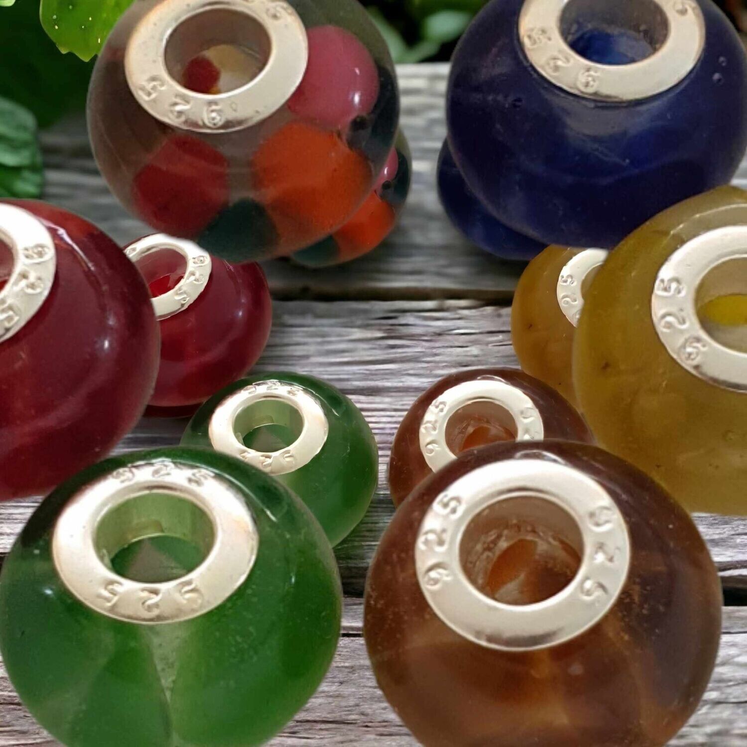Seaglass & Resin Charm Beads