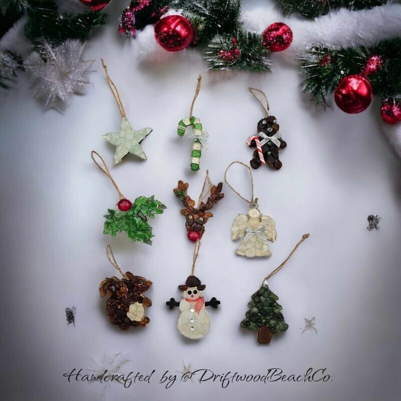 Sea glass Christmas Tree Decorations