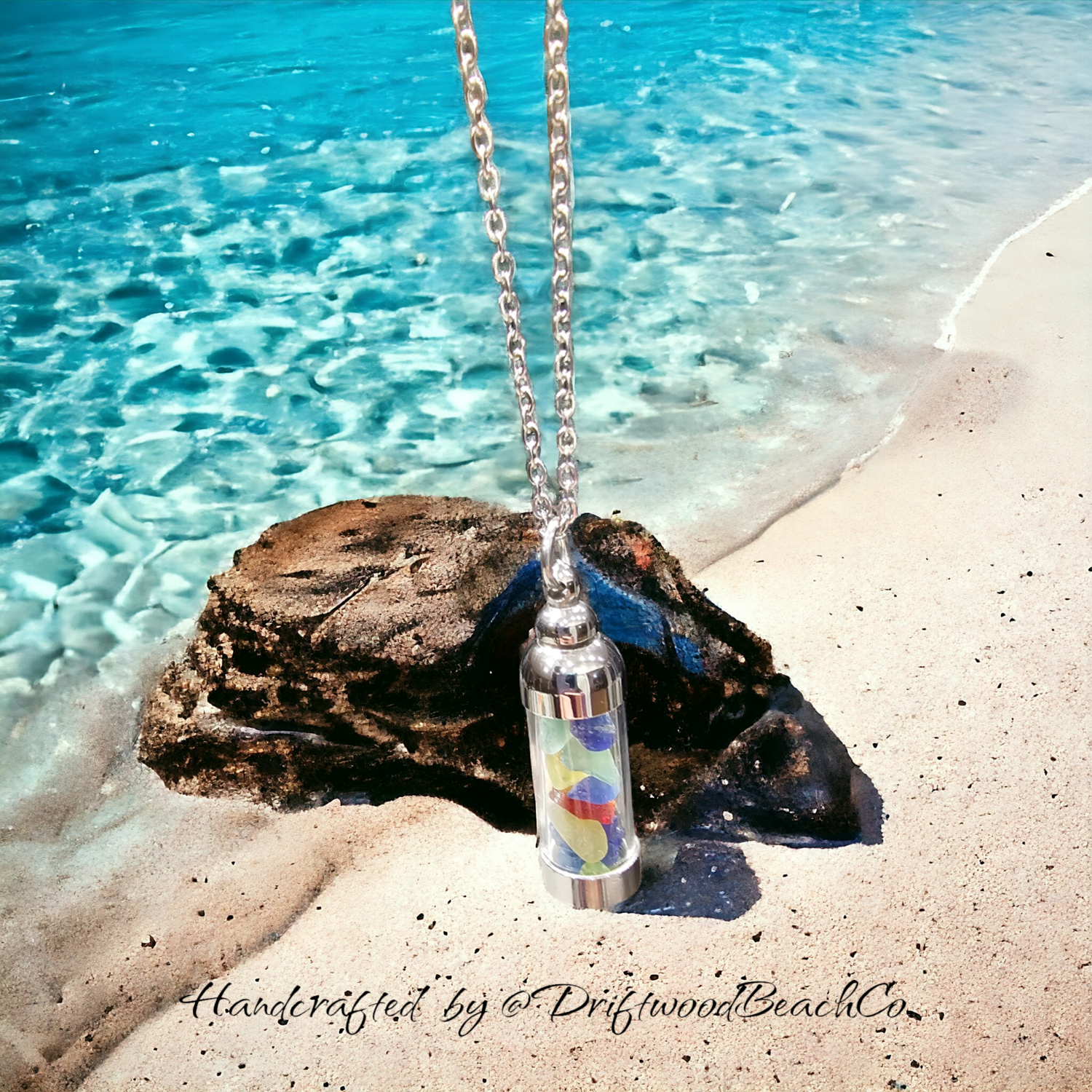Seaglass Memory Capsule Necklace