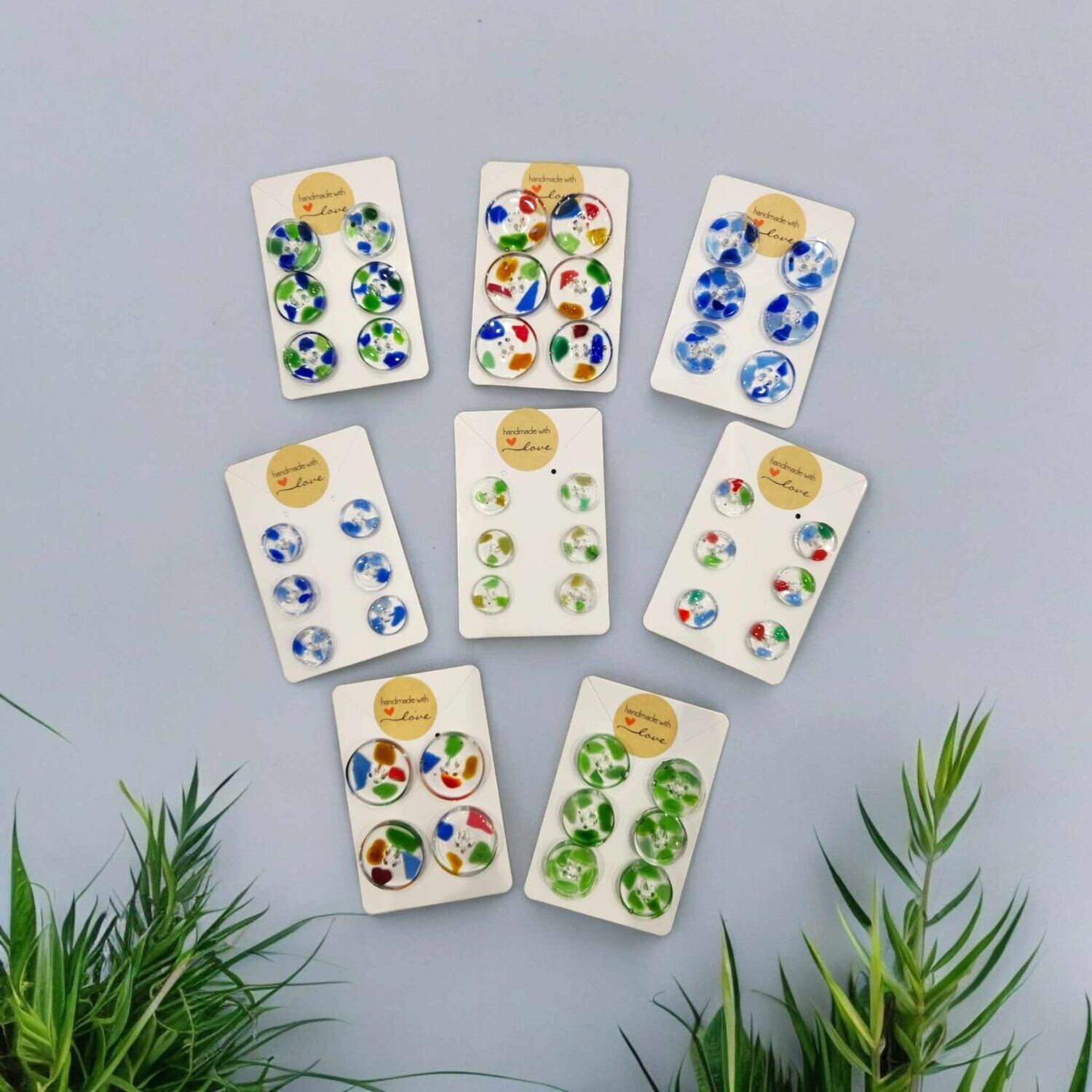 Seaglass Confetti Buttons