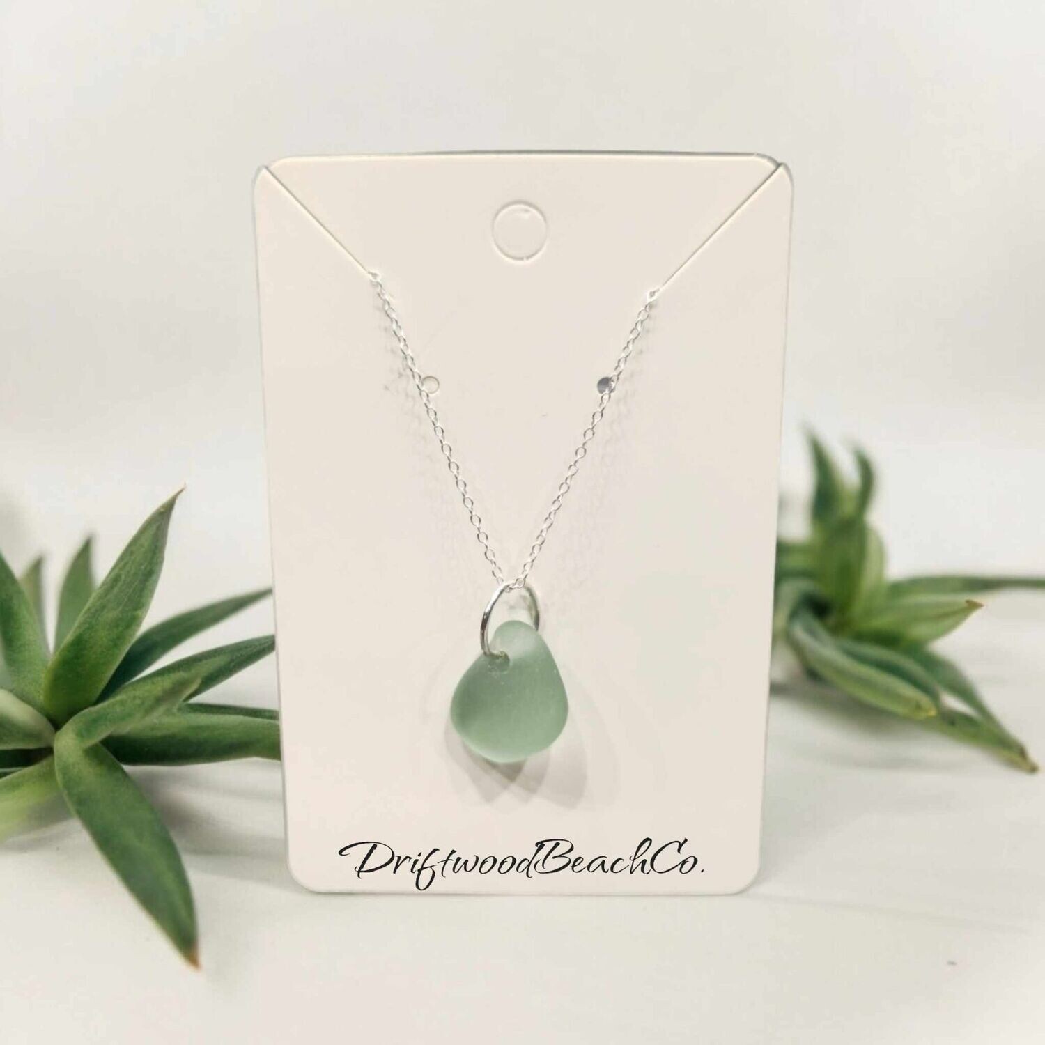 Seaglass Necklace, Color: Seafoam Green