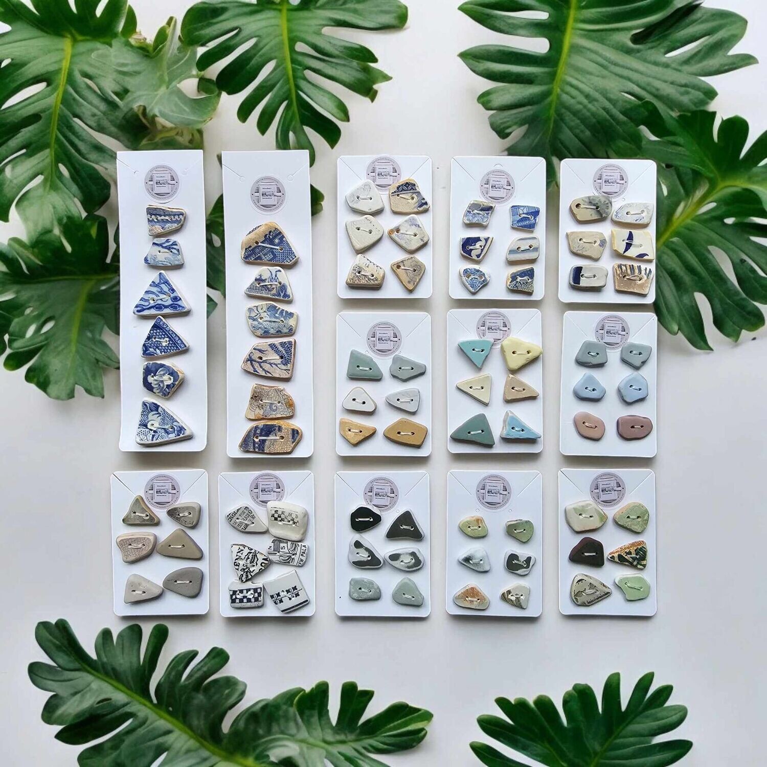 Beach Pottery Buttons