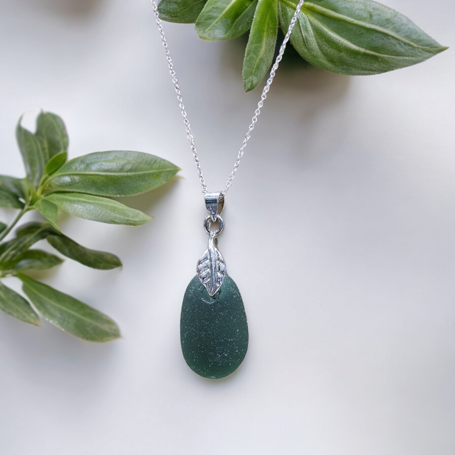 Green Seaglass Necklace