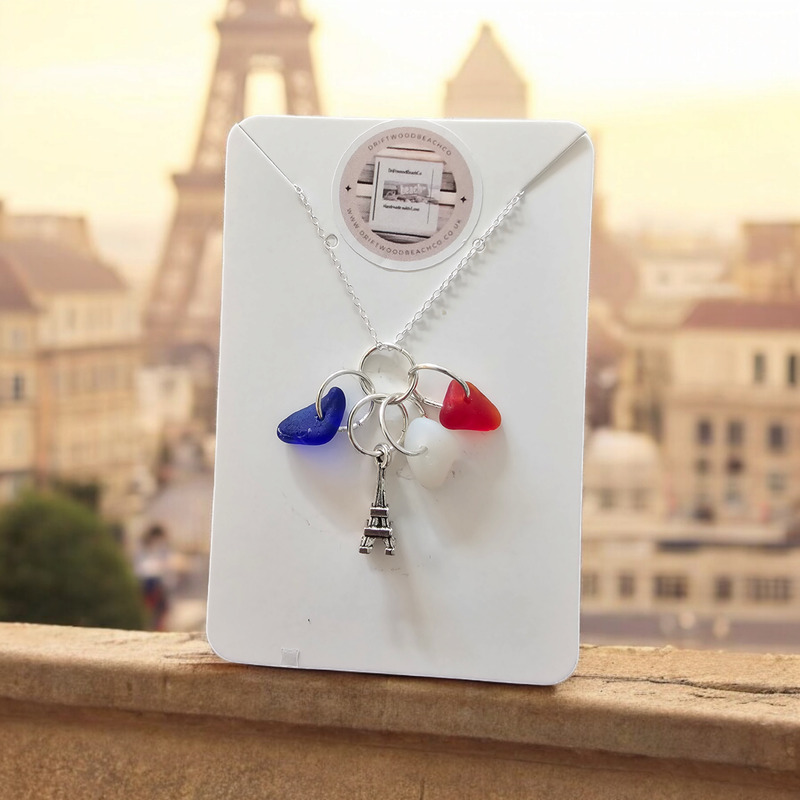 Paris Olympics Seaglass Necklace