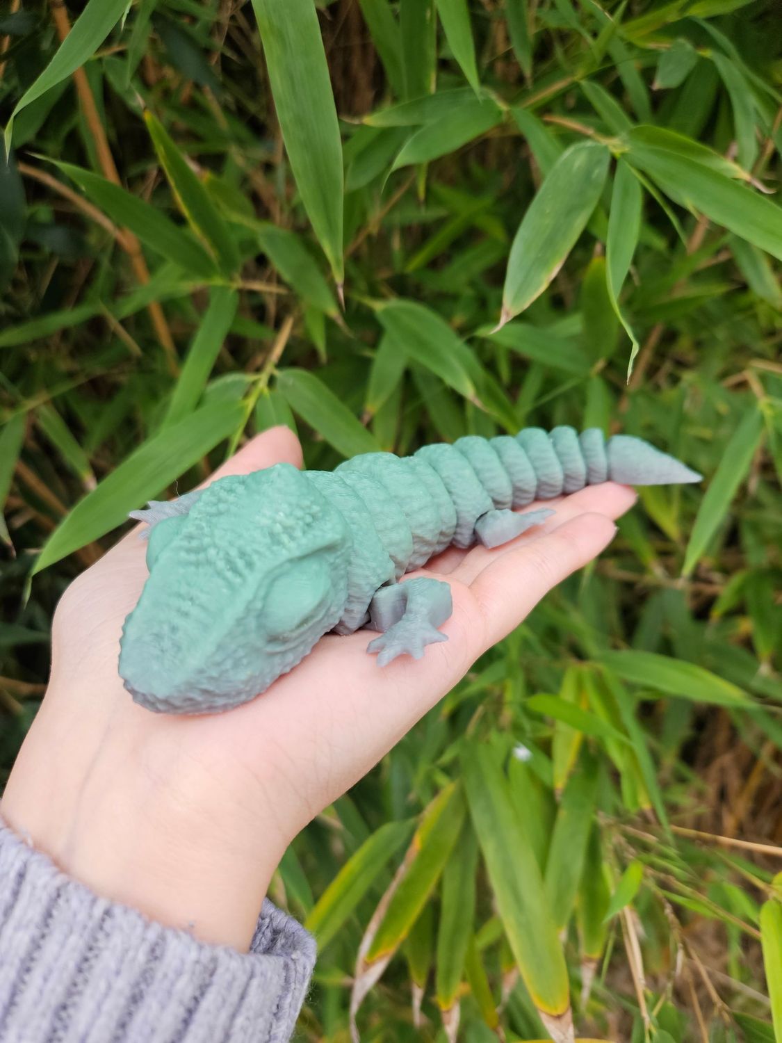 Flexible articulated 3D printed lizard