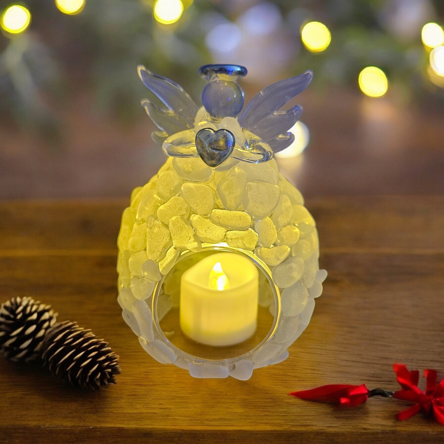 Angel Seaglass T-Light Holder