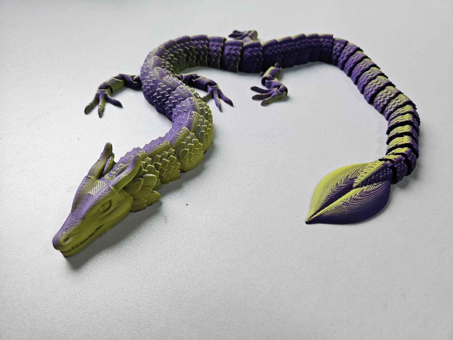 Flexible articulated 3D printed leaf dragon