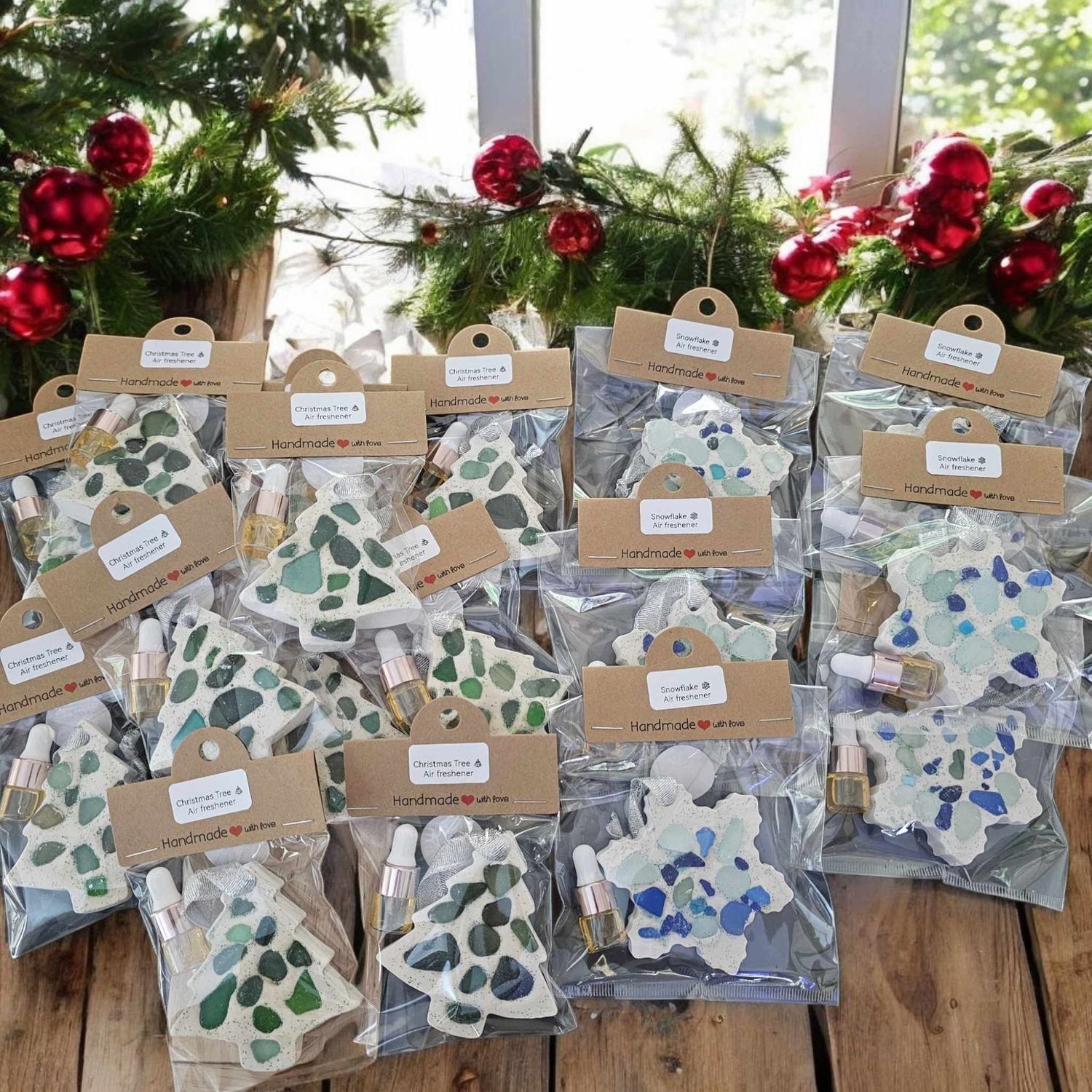 ​Seaglass Scented Christmas Air Fresheners