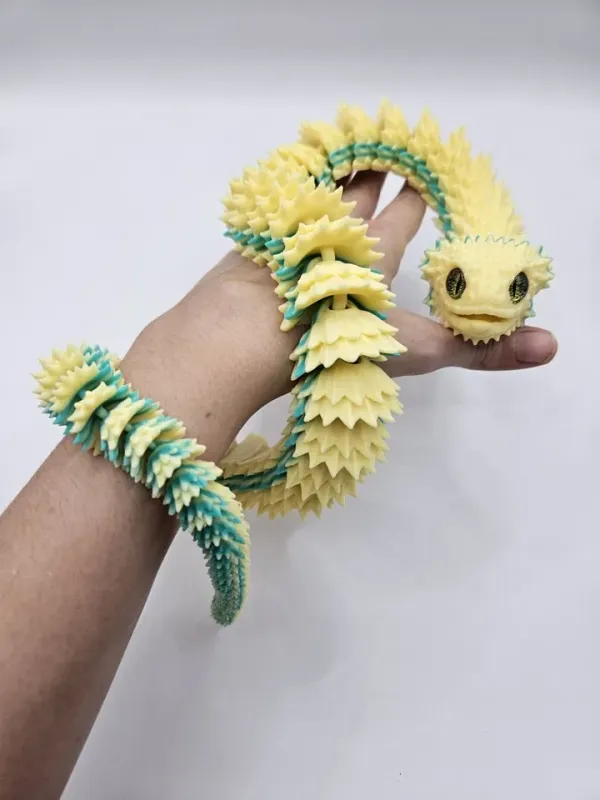 3D printed articulated python, Flexi desktop figure