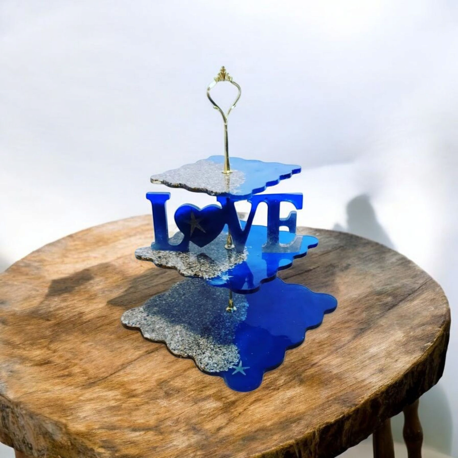 Beach Themed Resin Cake Stand