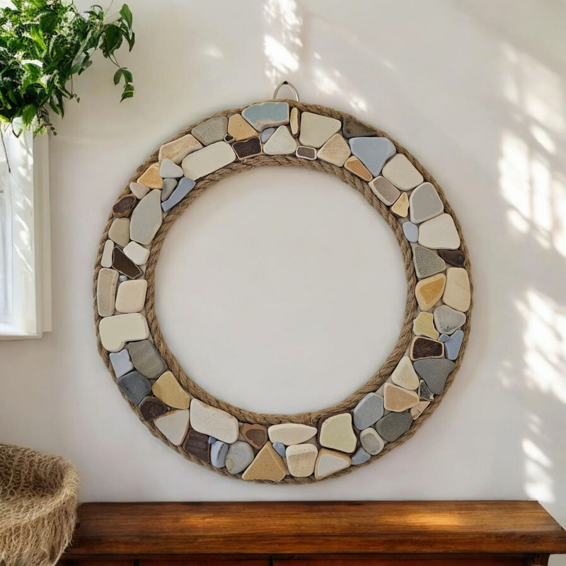 Beach Pottery Wreath