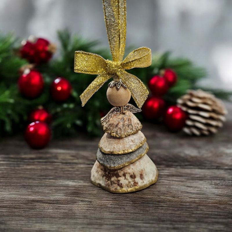 Limpet Shell Christmas Angel - Hanging Tree Decoration Limpet Shell Christmas Angel - Hanging Tree Decoration