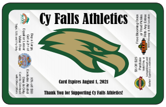 2020/2021 Cy-Falls Athletics Fundraiser