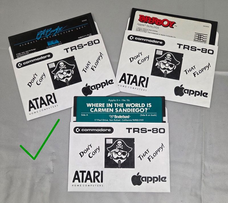 5 1/4 Disk Sleeves - Don't Copy That Floppy (15 pak)