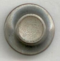 Glass Set in Metal, Thread Back