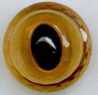 Transparent Yellow Glass with Black Glass Center