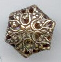Cricket Cage Button, Hexagon Shape, Small