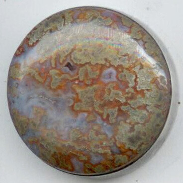 Green Moss Agate Set In Silver