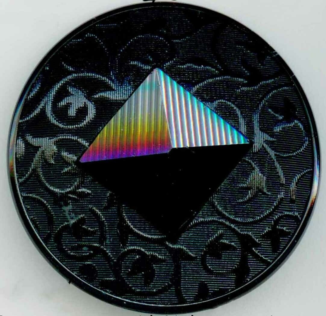 Large Black Glass Imitation Fabric