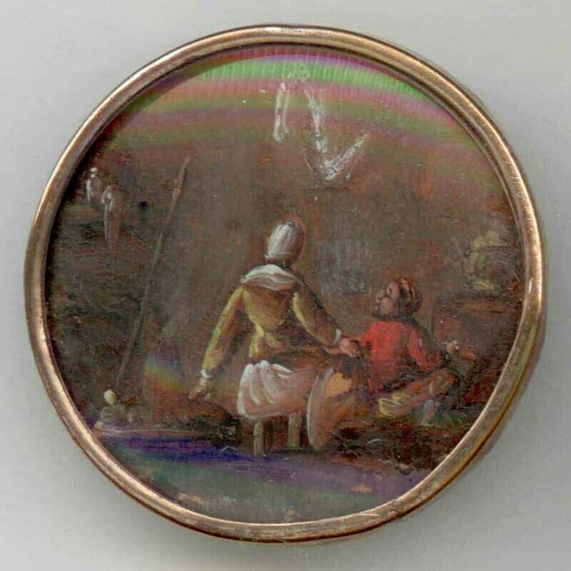 18th C. Painting Under Glass