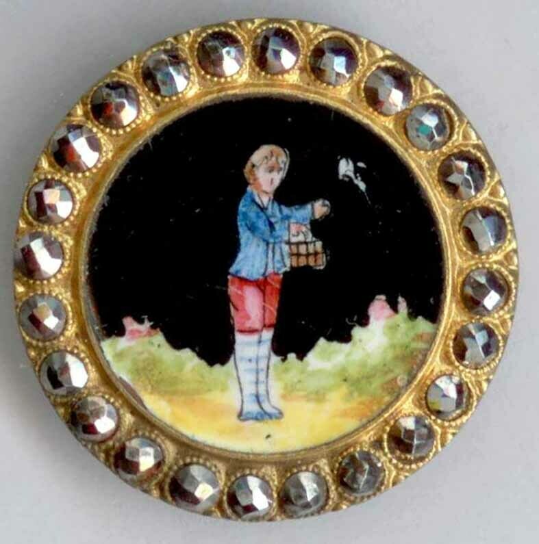 Painted Enamel, Faceted Border