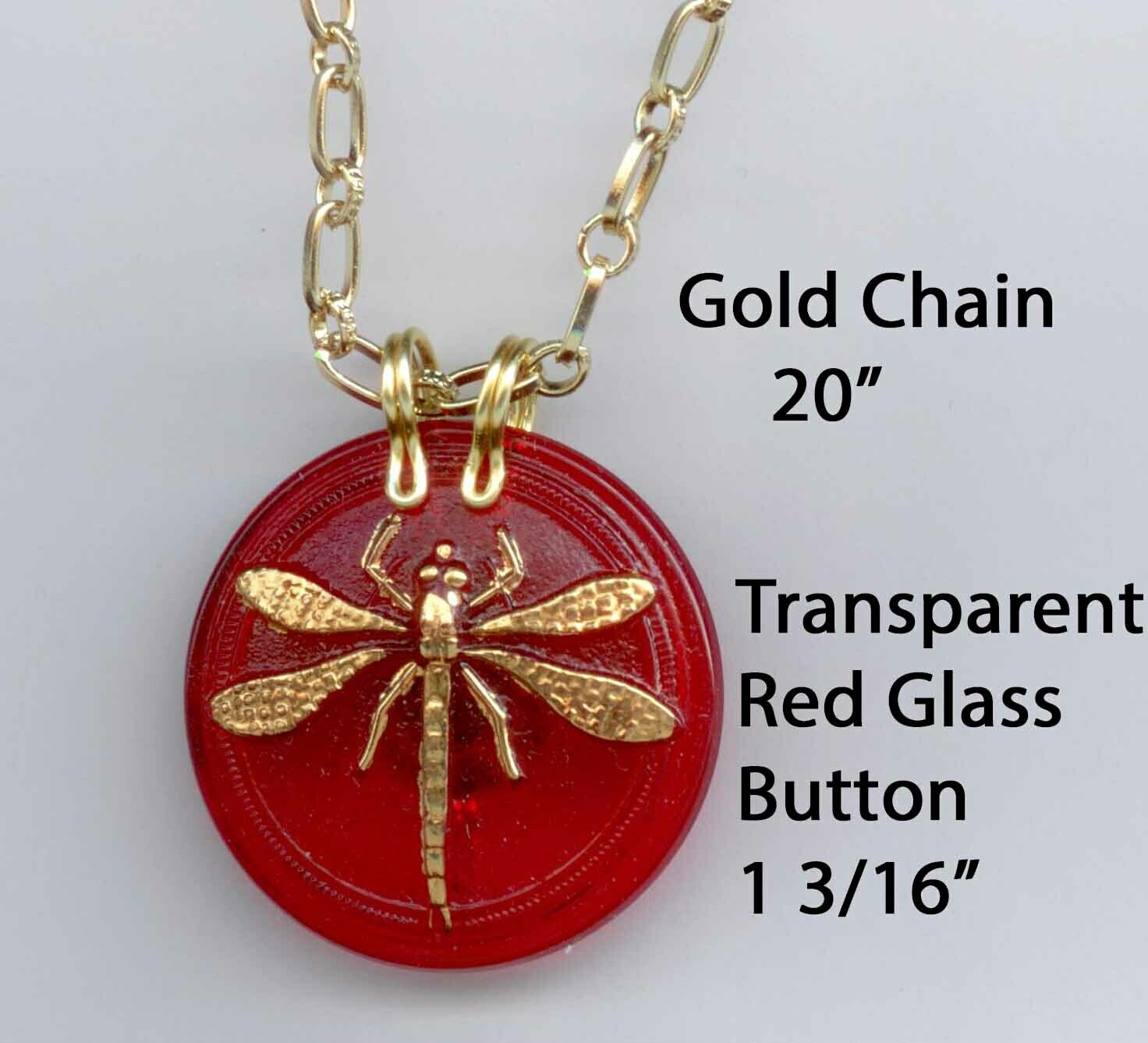 Glass Button Necklace