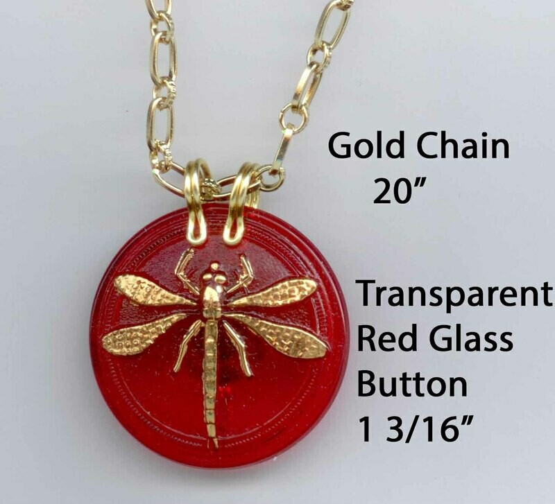 Glass Button Necklace