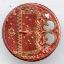 Metal Belt Buckle Button with Red Tint