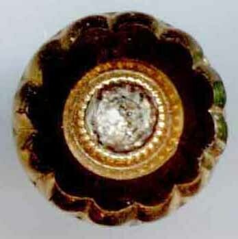 Shaved Top Glass with Rhinestone &amp; Back Mark