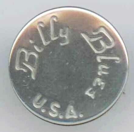 Riveted Shank Button, &quot;Billy Blues U.S.A.&quot;