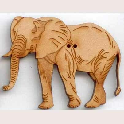 Elephant, Laser Cut Wood