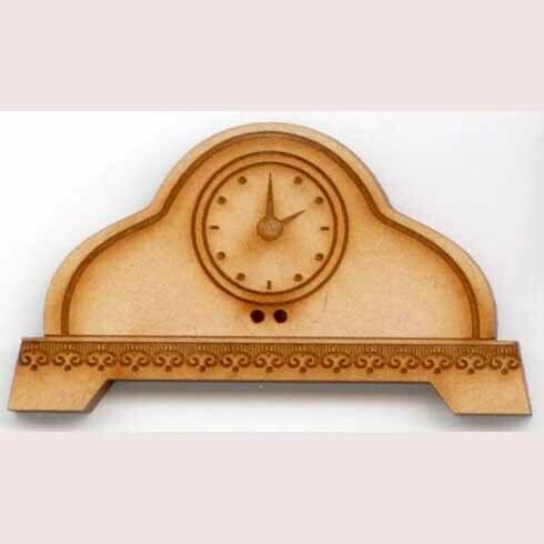 Mantel Clock, Laser Cut Wood
