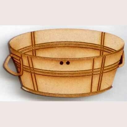 Wash Tub, Laser Cut Wood