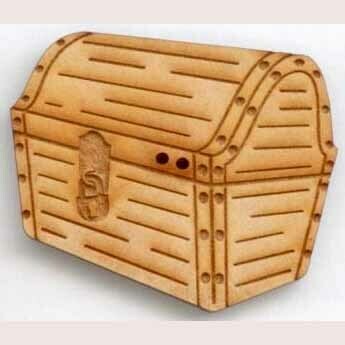 Treasure Chest, Laser Cut Wood