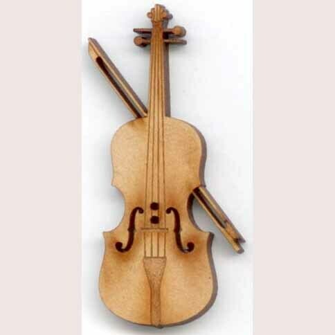Violin, Laser Cut Wood