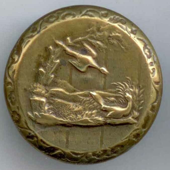 Sporting Button, Two Birds