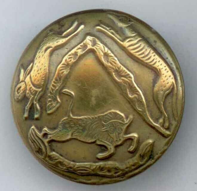 Sporting Button with Three Animals