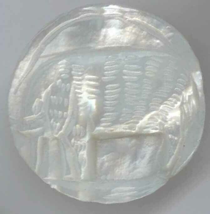 Elephant Carved in Shell