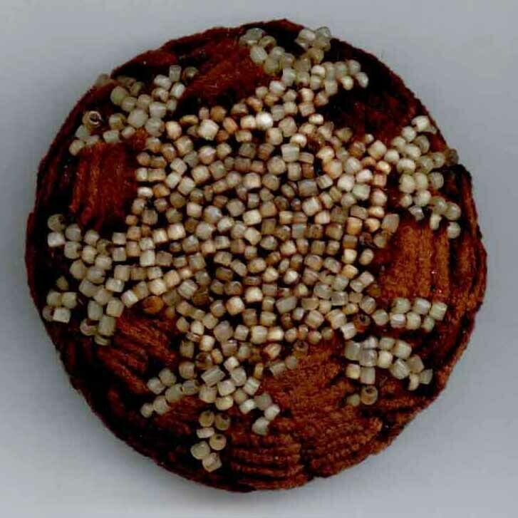 Fabric with Glass Beading