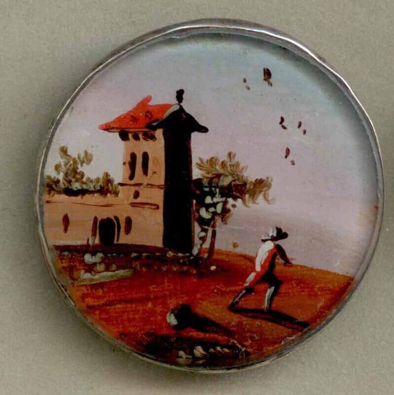 18th C. Painting, Structure &amp; Scene