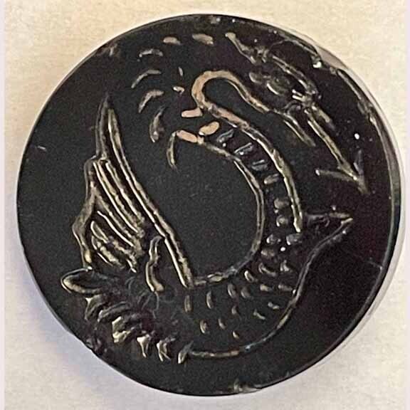 Black Glass Incised Dragon