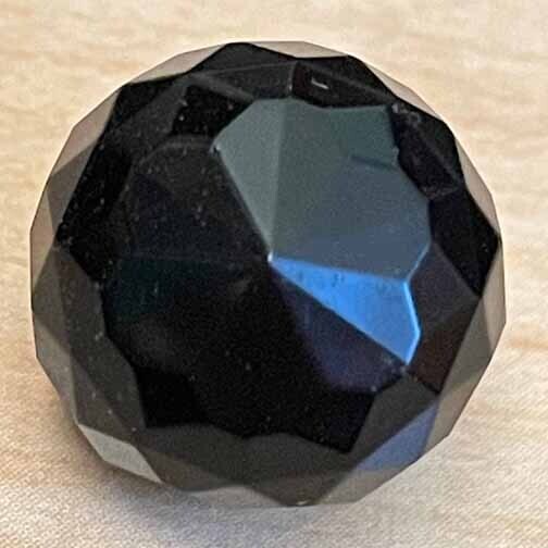 Faceted Black Glass, High Dome