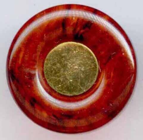 Bakelite Imitation Tortoise with Brass OME, Small