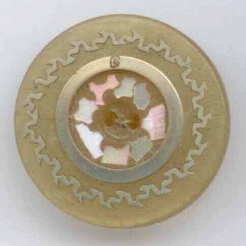Horn with Brass &amp; Shell Inlay