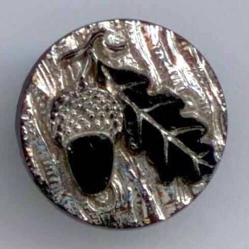 Acorn &amp; Oak Leaf, Black Glass