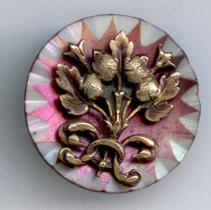 Shell with Brass Plant Life