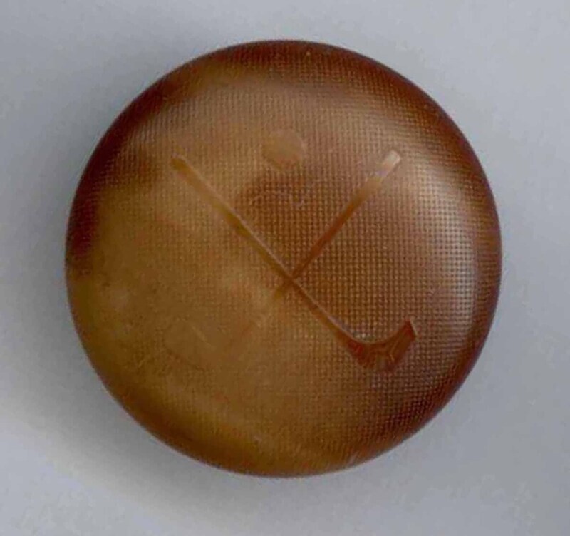 Golf Ball &amp; Clubs on Vegetable Ivory